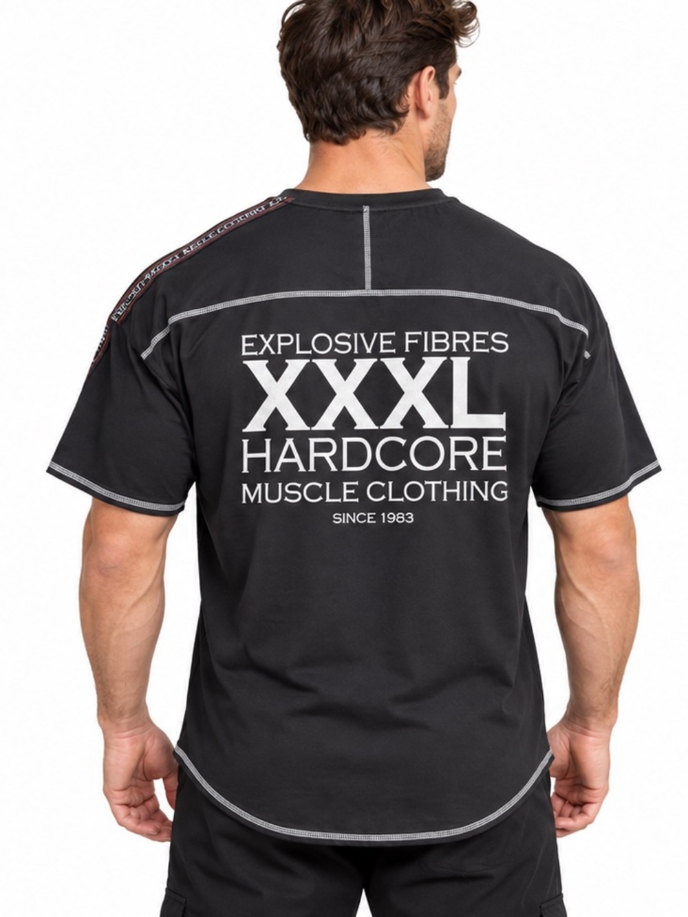 Explosive Fibres XXXL Hardcore Muscle Clothing Shirt Size L Black Gym Tee